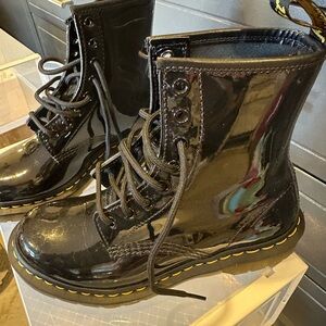 Dr. Martens Combat Patent Leather Black Boots 
Size 5 - EU37 like New